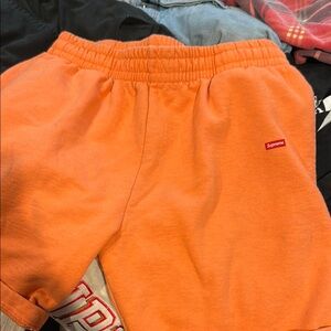 Supreme Orange Sweatpants Vibrant Cotton Joggers
